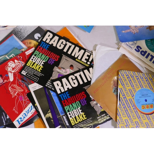 26 - Quantity of LPs and singles, 50s to 80s, including an autographed Chas 'n' Dave album