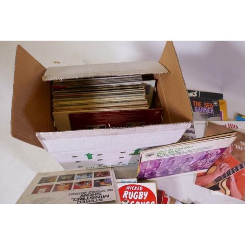 26 - Quantity of LPs and singles, 50s to 80s, including an autographed Chas 'n' Dave album
