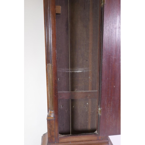 634 - A Queen Anne/George I mahogany musical longcase clock by Henry Thornton, the arched hood with three ... 