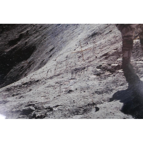 152 - A framed NASA archive signed photograph of astronaut Charles M. Duke Jr of Apollo 16, with a Novaspa... 