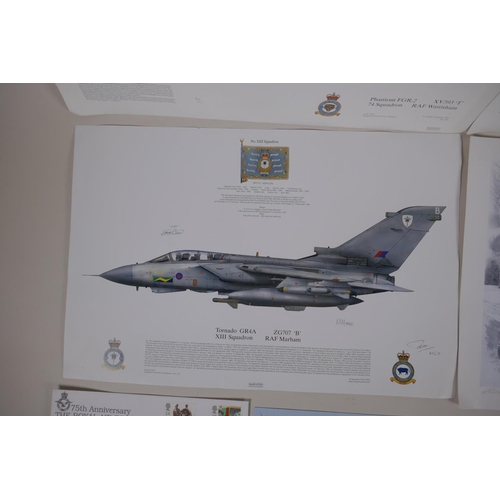 177 - Four RAF aircraft posters signed by members of the Phantom FGR.2 74th Squadron and Tornado GR4A 13th... 