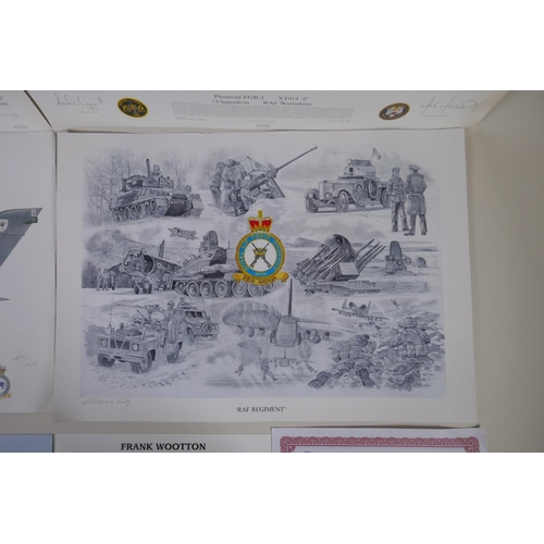 177 - Four RAF aircraft posters signed by members of the Phantom FGR.2 74th Squadron and Tornado GR4A 13th... 