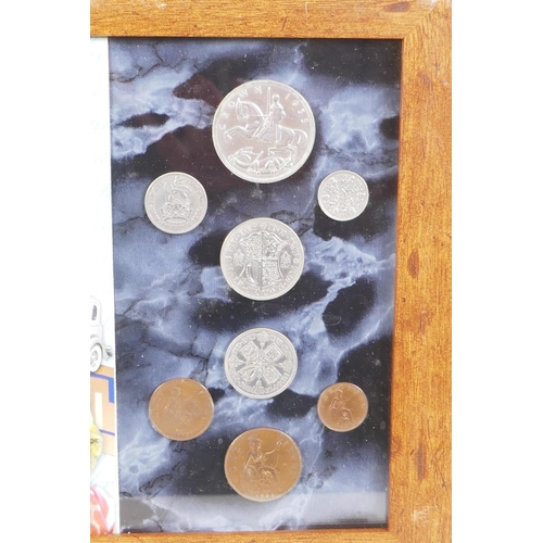 A 1935 British coin collection display, and a 1937-1967 British ...