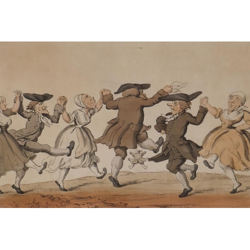 838 - Thomas Rowlandson, (British, 1756-1827), Quakers Merry Making, hand coloured engraving, published R.... 
