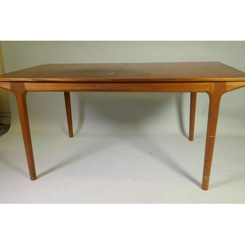 1002 - A mid-century McIntosh of Kirkcaldy T3 teak extending dining table, designed by Tom Robertson, c.197... 