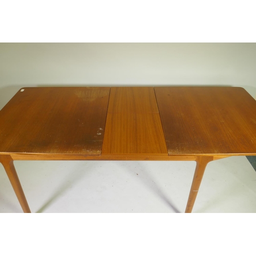 1002 - A mid-century McIntosh of Kirkcaldy T3 teak extending dining table, designed by Tom Robertson, c.197... 