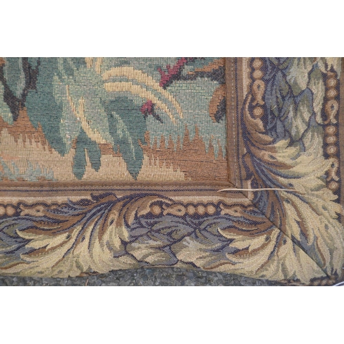 1032 - Belgian/Flemish tapestry depicting a pastoral scene with country house and ornamental gardens, C20th... 