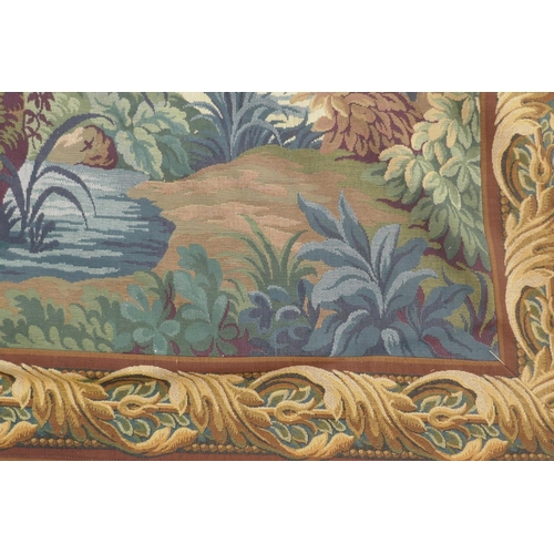 1033 - Belgian/Flemish tapestry depicting a classical scene with rotunda in the C17th style, C20th, 135 x 1... 