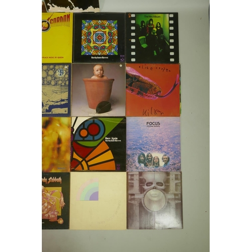 31 - A collection of 1960s and 70s rock vinyl LPs, including Led Zeppelin, Cream, Yes, Pink Floyd, King C... 