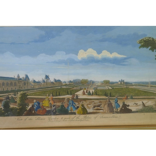 957 - After Jacques Rigaud, (French, 1680-1754), View of the Flower Garden and part of the Palace of Fonta... 
