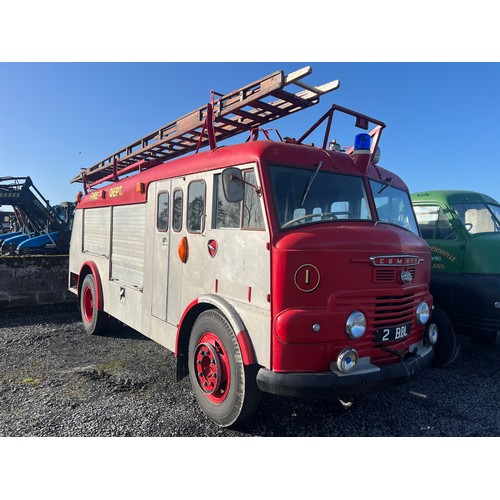 Commer fire engine with ladders and other equipment, barn stored.