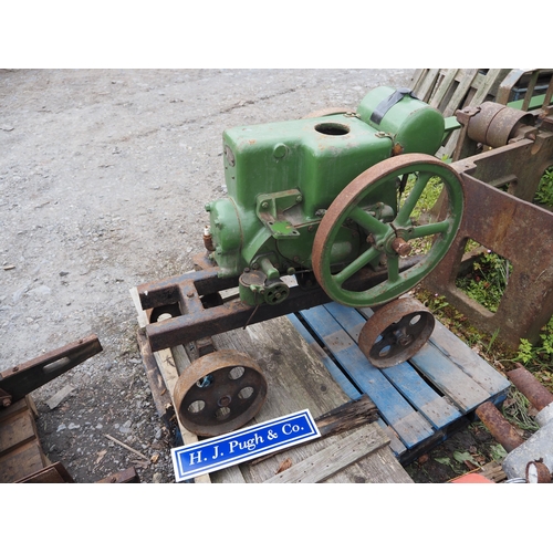 61 - Ruston Hornsby PB 3hp engine on trolley. S/n 215515