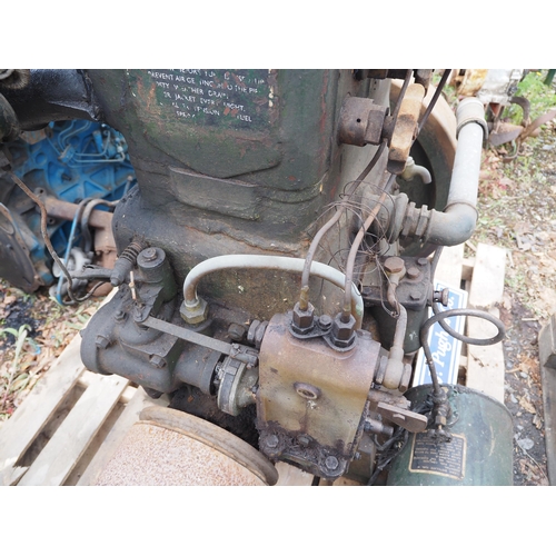 70 - Lister 18hp twin cylinder diesel engine. S/n 4711825