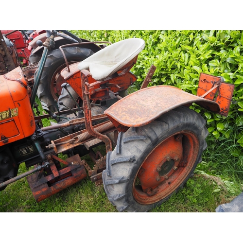 85 - Vendeuvre B2B tractor. Fitted with mid mounted finger bar mower. S/n 53060