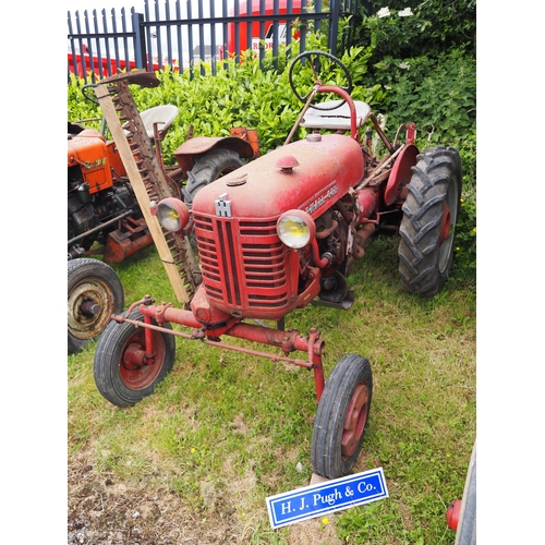 86 - McCormick International Farmall Cub tractor. Fitted with front and rear wheel weights and Mid mounte... 