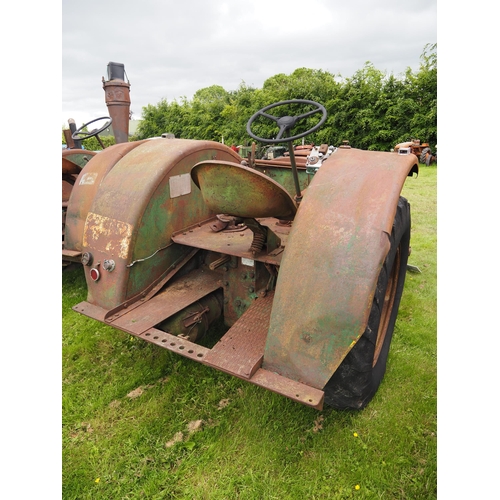 91 - SFV 401 Hot bulb tractor. 1951. Fitted with PTO and rear wheel weights. S/n 25228