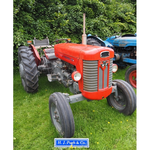 107 - Massey Ferguson 65 tractor. Runs and drives. C/w with Ferguson winch. Restored