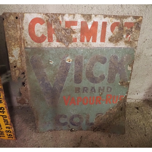 227 - Enamel sign - Chemist Vick Cold 18