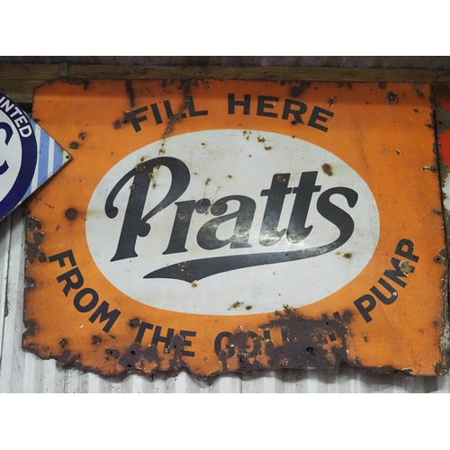 245 - Enamel sign - Pratts 48