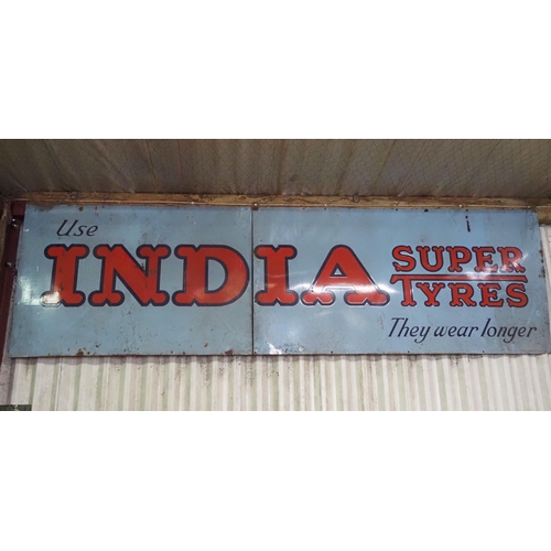 253 - Enamel sign - India Super Tyres 124