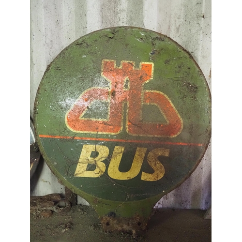 260 - Double sided enamel sign - Bus stop 15