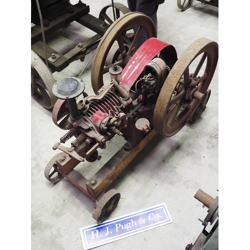 164 - Amanco 2½hp open crank engine on trolley. S/n 158540