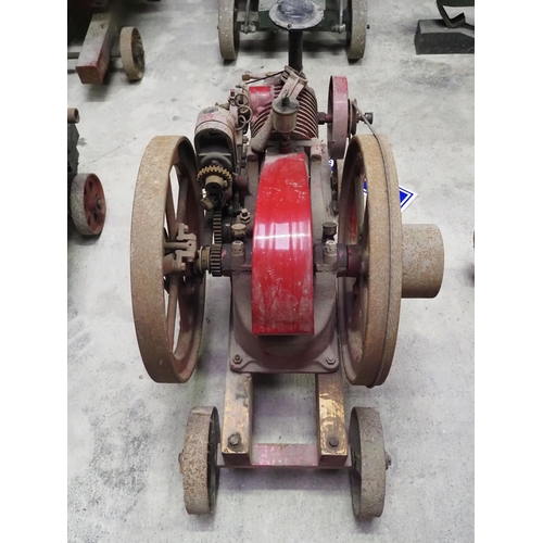 164 - Amanco 2½hp open crank engine on trolley. S/n 158540