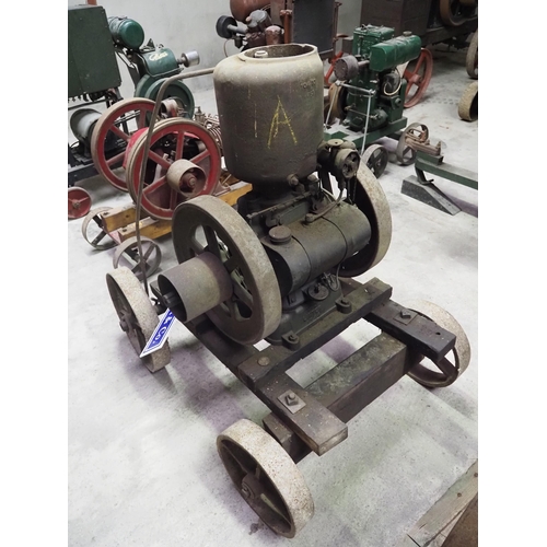 165 - Lister A3 3½hp engine on trolley. S/n 276823
