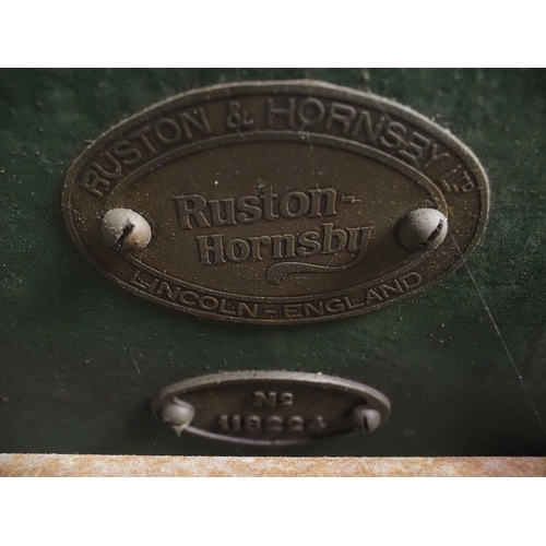 181 - Ruston Hornsby open crank engine on trolley. S/n 118224