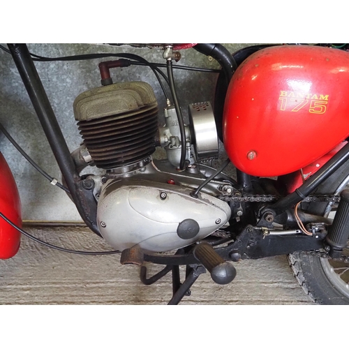 198 - BSA Bantam 175 Motorcycle. 175cc
Engine no. MD06517B175
Reg. 7782 ZH