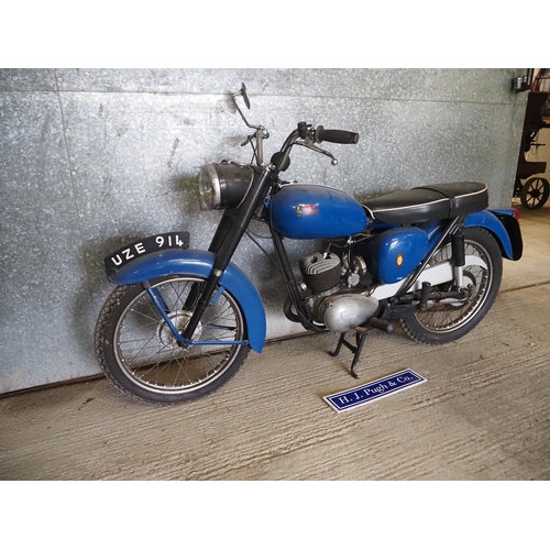 199 - BSA Bantam Super Motorcycle. 
Frame no. 0740812
Engine no. ED7 7550
Reg. UZE 914