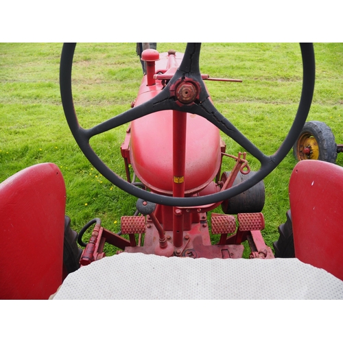 111 - Farmall H row crop tractor. Fitted with hydraulic front toolbar and rear PTO. S/n 10386. Early resto... 