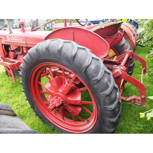 111 - Farmall H row crop tractor. Fitted with hydraulic front toolbar and rear PTO. S/n 10386. Early resto... 