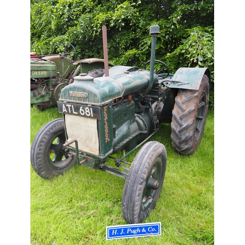 113 - Fordson Standard N wide wing tractor. Engine no. N6015A. Reg. ATL 681