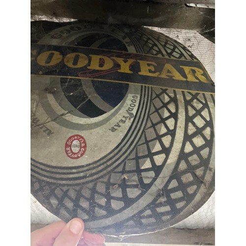 241 - Enamel double sided sign - Goodyear 34