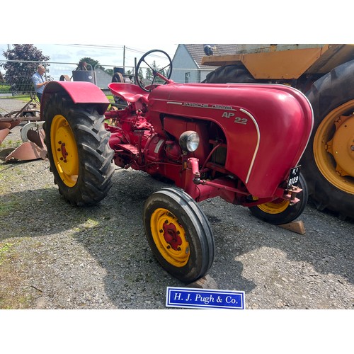 84A - Porsche Diesel AP22 tractor. Runs. Logbook in office