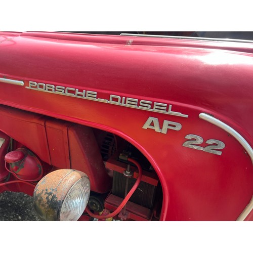 84A - Porsche Diesel AP22 tractor. Runs. Logbook in office