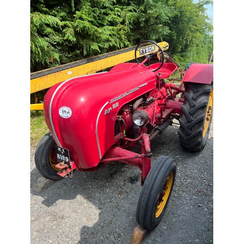 84A - Porsche Diesel AP22 tractor. Runs. Logbook in office