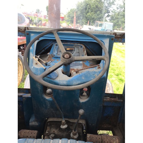 128 - Ford 5000 Tractor. Fitted with Duncan cab. Showing 5594 Hours