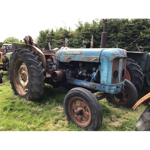 132 - Fordson Super Major Tractor. Fitted with Boughton winch