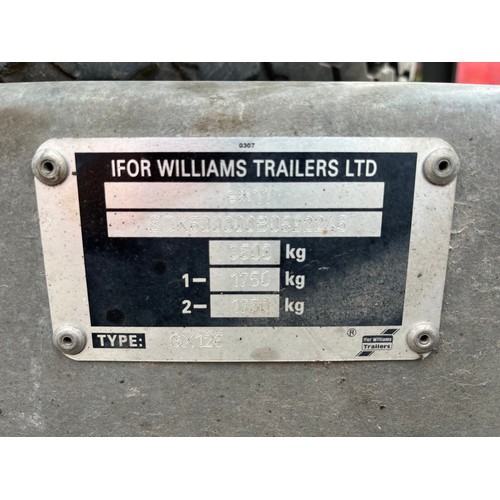 150 - Ifor Williams plant trailer. 3.5 Tonne. 12'x6'