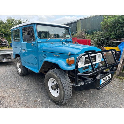 140 - Toyota BJ 40 Land Cruiser. 1979. Runs and drives. 76962km showing. Reg. 79-KK-614