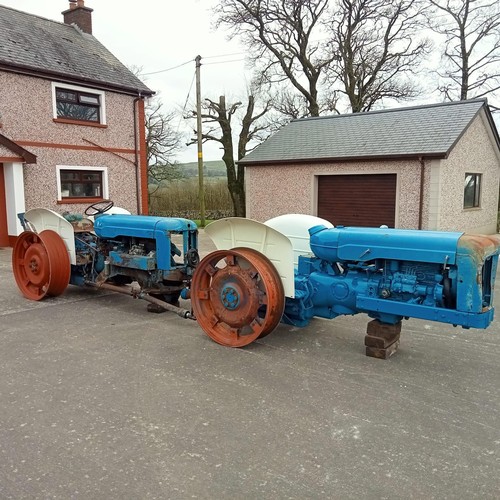 Doe Triple D tractor. 1964. C/w heavy duty rear lift and linkage. This tractor was partly dismantled a number of years ago as part of a restoration plan. Tractor was complete and driving before the work began. All parts are available for its reassembly. Some new parts also available to include Dunlop tyers, mudguards, radiators, 2 complete engine overhaul kits, filter, full set of lights, switches, front grille, badges and much more. Also comes with Ransomes 6 furrow fully mounted plough
