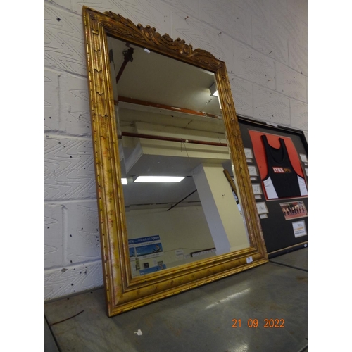 29 - Extra large gilt frame mirror in gold frame 110x76cm