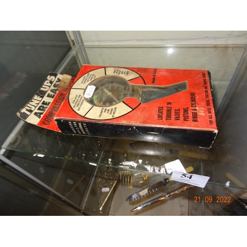 54 - Vintage compression tester boxed