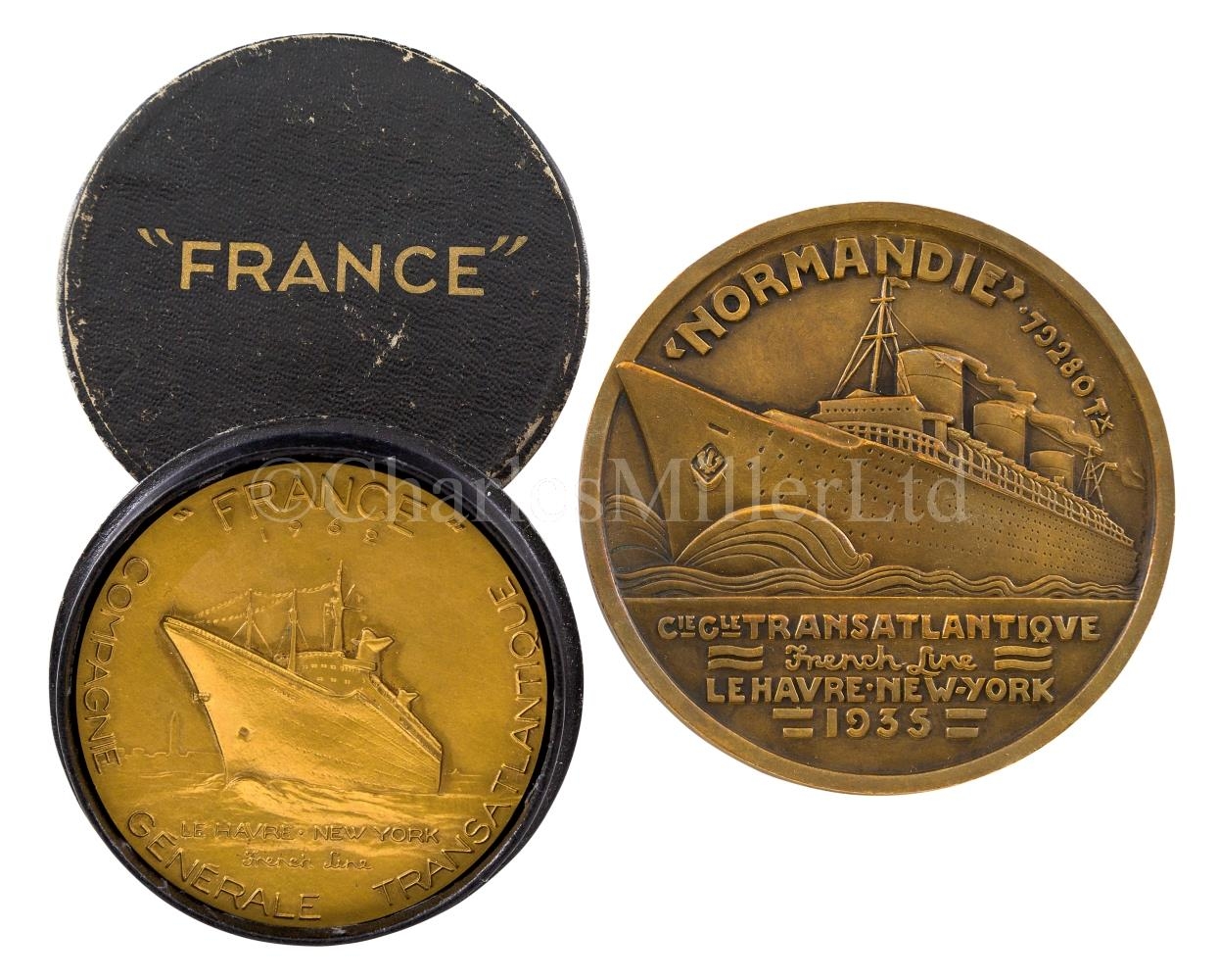 Normandie Bronze Medallion - Luxury Liner Row