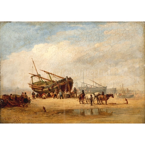 14 - EDWARD DUNCAN (BRITISH, 1803-1882)
Yarmouth beach
Signed and dated 'E.Duncan, 1851' (lower left), in... 