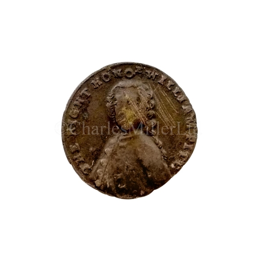 143 - AN EXCESSIVELY RARE SMALL BRONZE MEDAL COMMEMORATING COMMODORE RICHARD HOWE AND WILLIAM PITT THE ELD... 