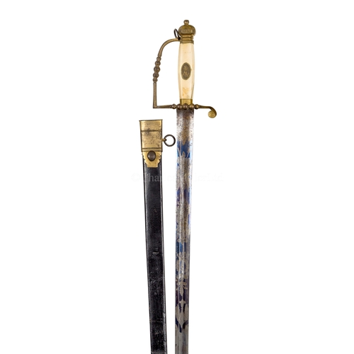 160 - Ø A FIVE-BALL PATTERN HANGER FOR THE ROYAL NAVY BY S. BRUNN, LONDON, CIRCA 1790
with 32in. straight ... 