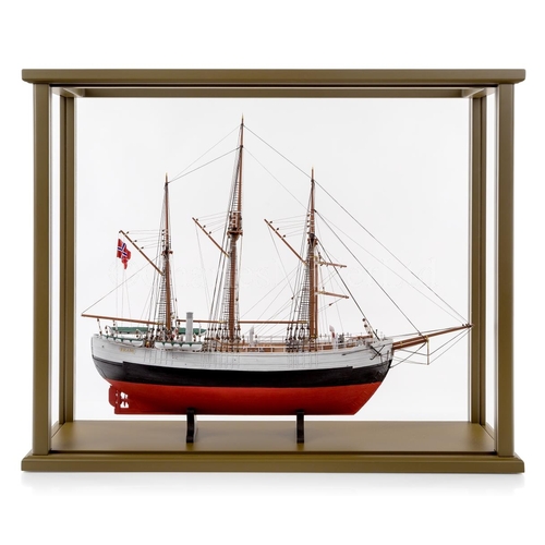 240 - A FINELY DETAILED AND PRESENTED 1:75 SCALE MODEL OF THE ARCTIC AND POLAR EXPLORATION VESSEL FRAM [18... 